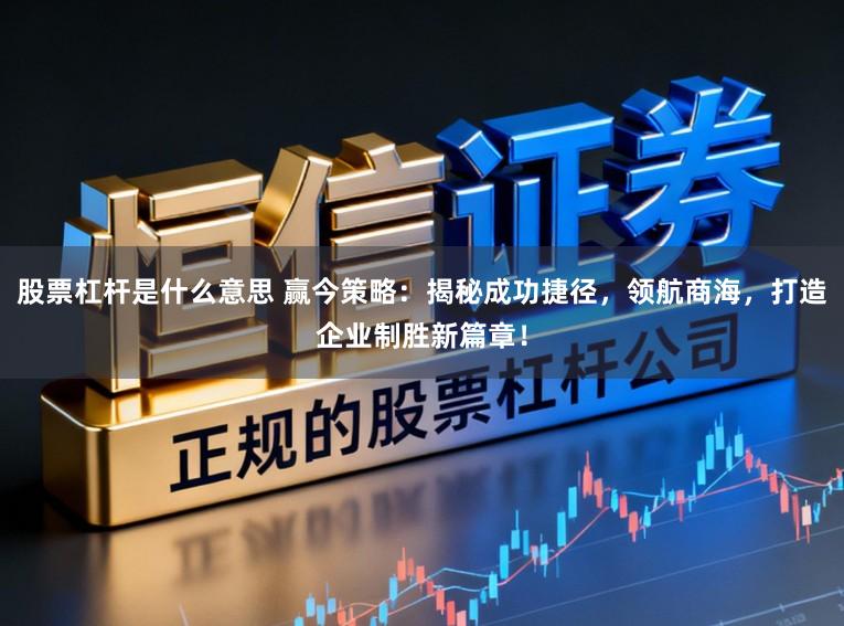 股票杠杆是什么意思 赢今策略：揭秘成功捷径，领航商海，打造企业制胜新篇章！