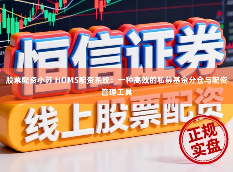 股票配资小苏 HOMS配资系统：一种高效的私募基金分仓与配资管理工具